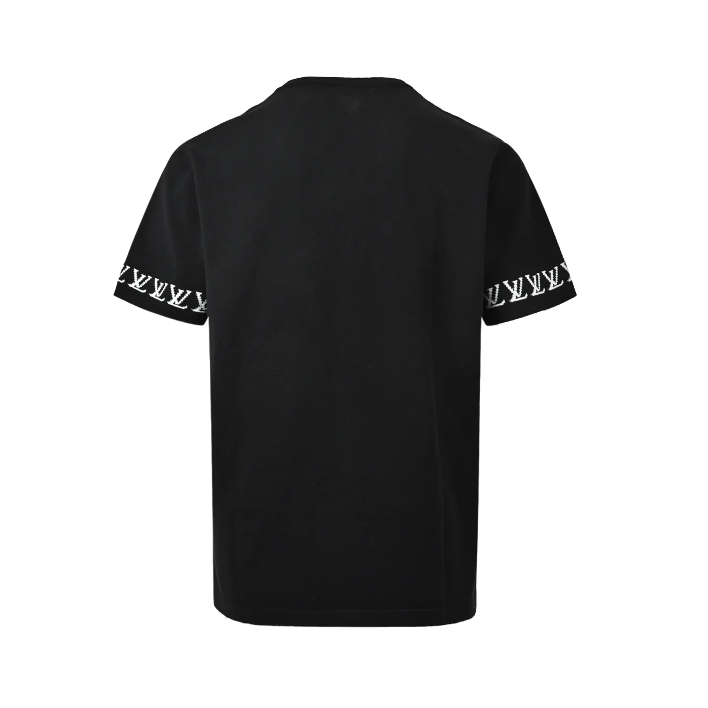 Louis Vuitton/Louis Vuitton cuff logo small letters jacquard knitted short sleeves